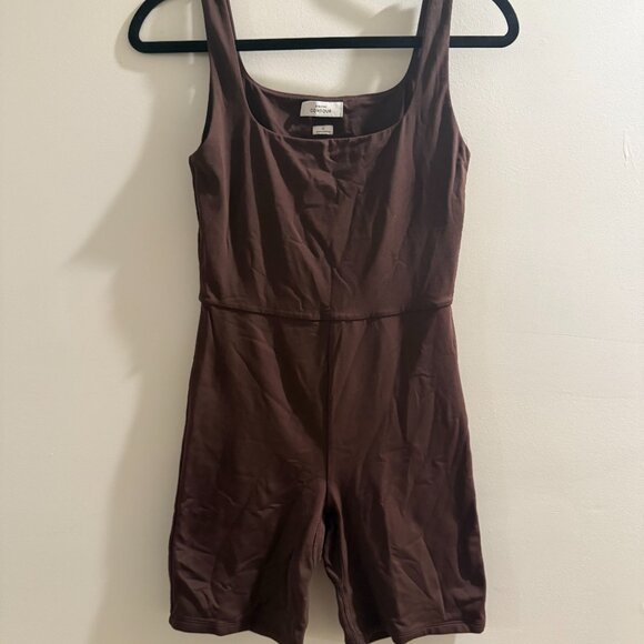 Aritzia Babaton Contour Squareneck Romper in Coffee Bean - Picture 10 of 12